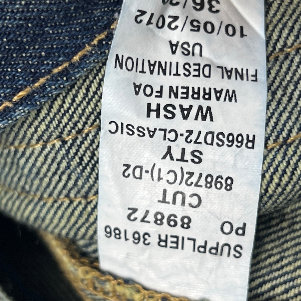 Polo Ralph Lauren 867 Classic Fit Dark Wash Denim Jeans Mens 36x30 (meas. 38x31) - Picture 12 of 15